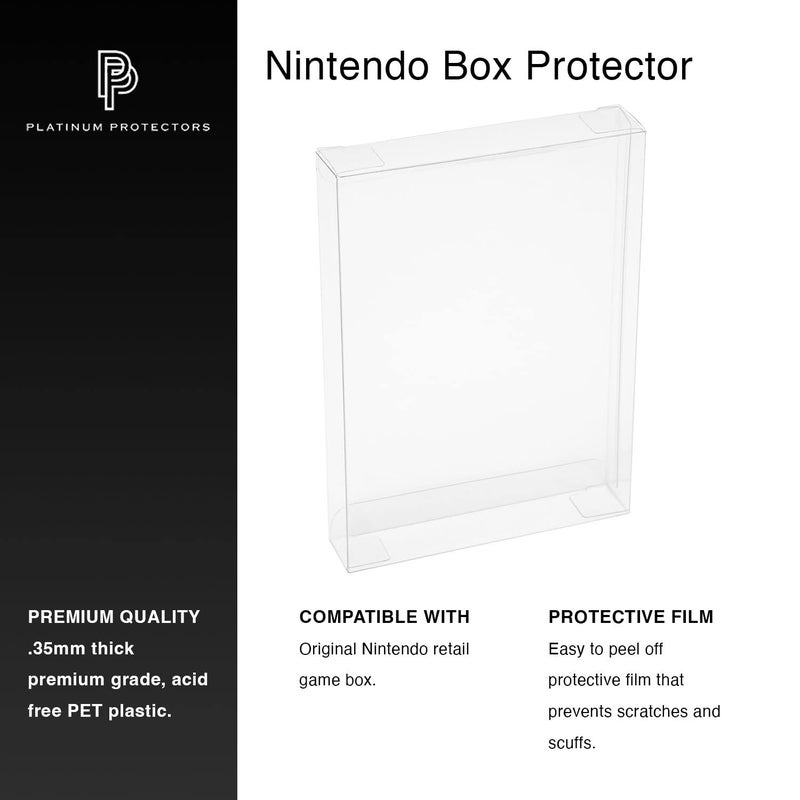 Viturio Nintendo NES Game Box Protector Cases (10 Pack) Clear Plastic .35mm - Image 2